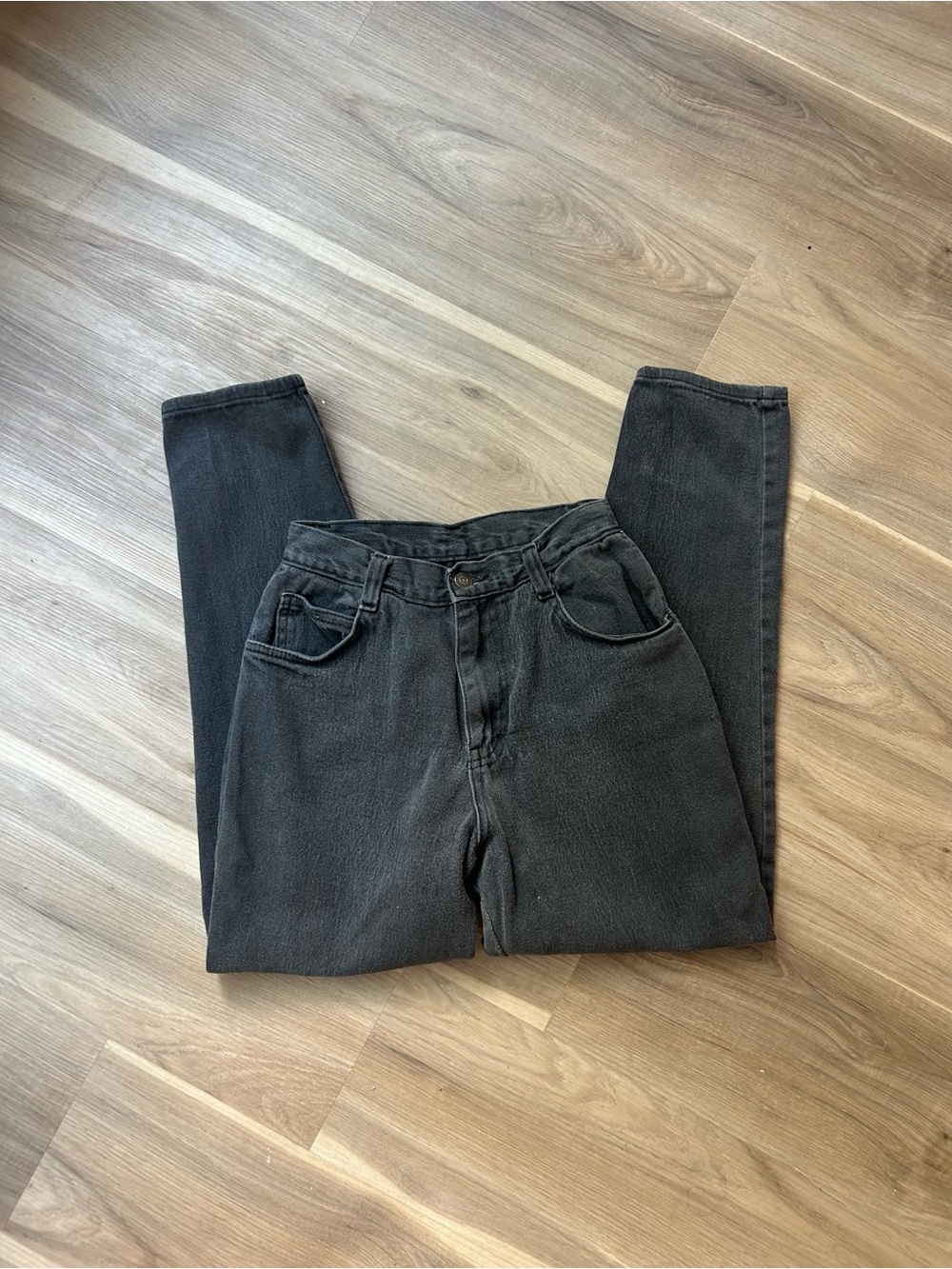 Vintage Hometown Grey high waisted 80s 90s straight leg jeans